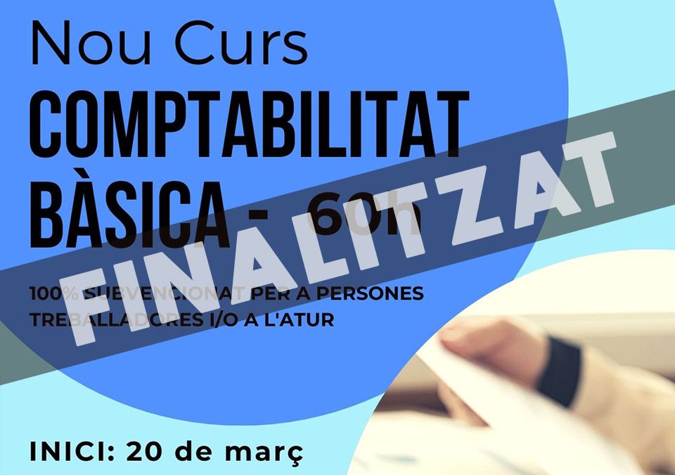 Nou Curs COMPTABILITAT BÀSICA – 60 h