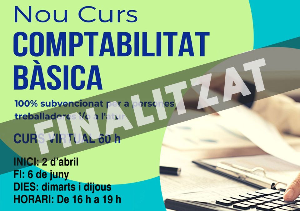 Abril 2024 – Curs de COMPTABILITAT BÀSICA 60 h