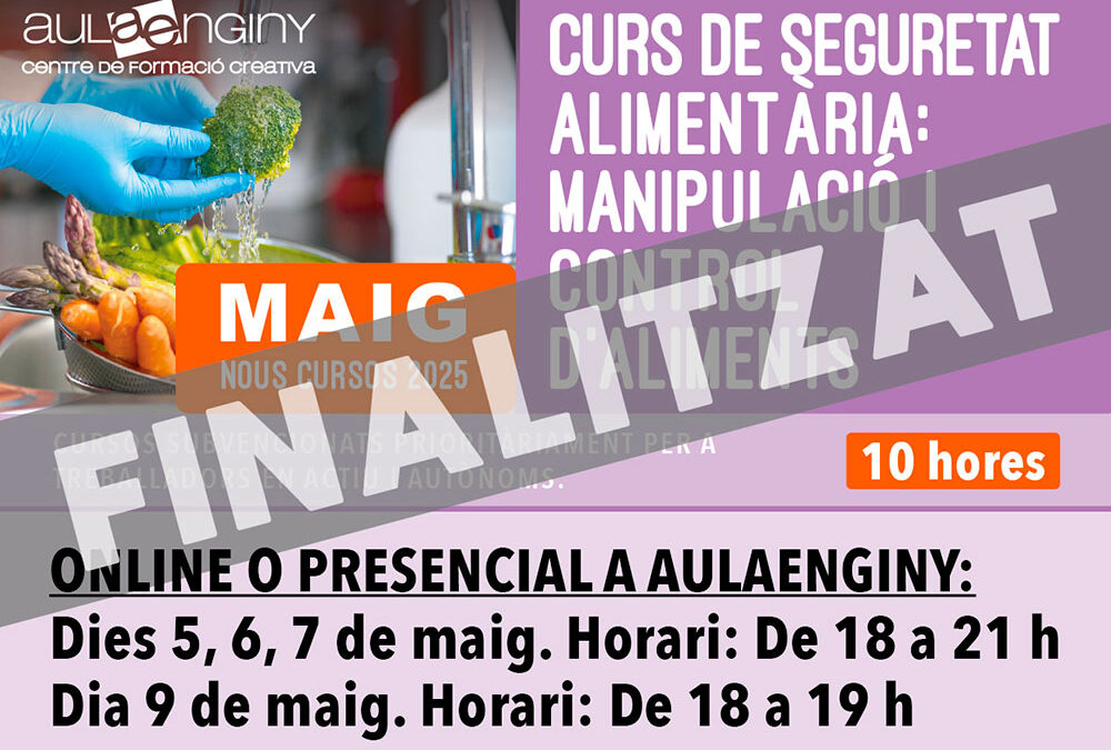 Curs de seguretat alimentària: manipulació i control d’aliments-Uier