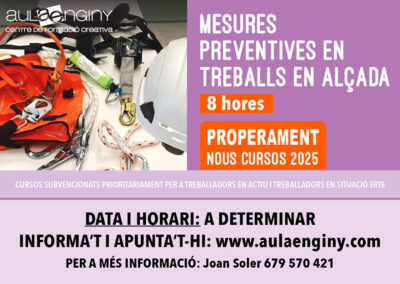 Curs de Mesures preventives en treballs en alçada