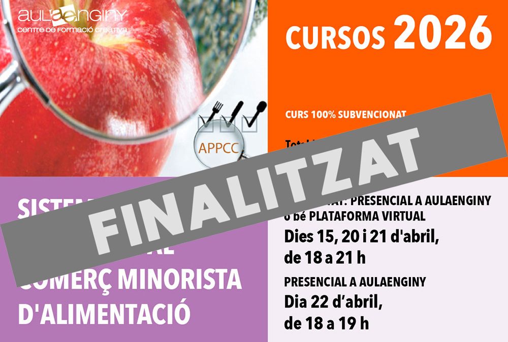 Curs de Sistemes APPCC bàsics per al comerç minorista d’alimentació
