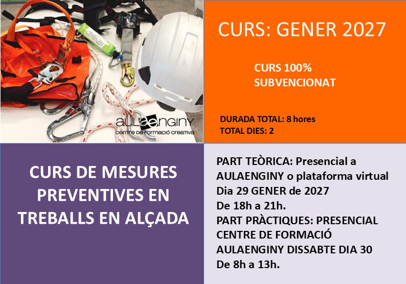 Curs de Mesures Preventives en Treballs en Alçada