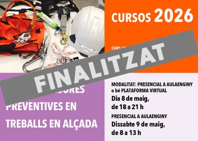 Curs de Mesures preventives en treballs en alçada