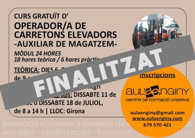 CURS GRATUÏT D’OPERADOR/A DE CARRETONS ELEVADORS – Ajuntament de Torroella de Montgrí