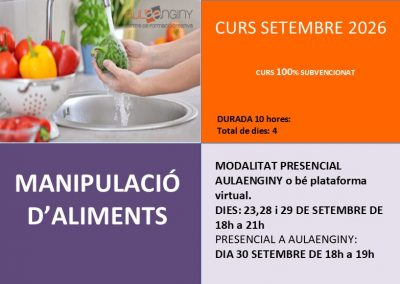 Curs de Manipulació d’Aliments – Uier